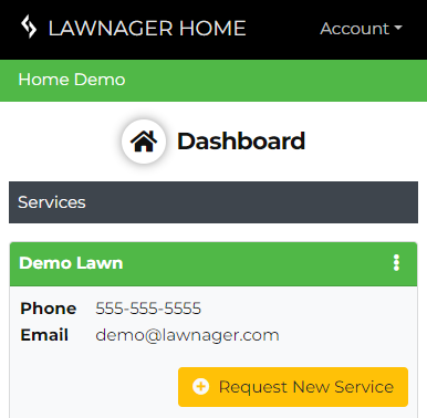 Customer Portal Dashboard - Lawnager makes communications simple