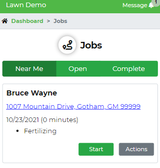 View open jobs on Lawnager Pro