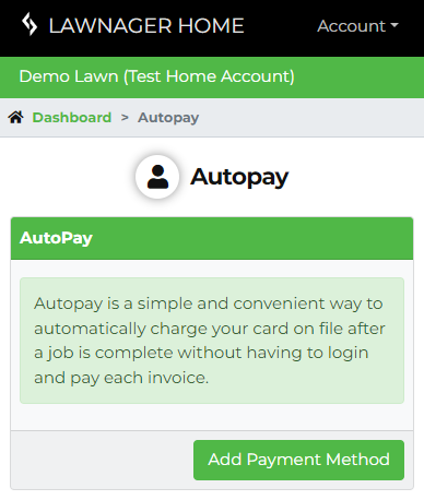 Lawnager Home Autopay