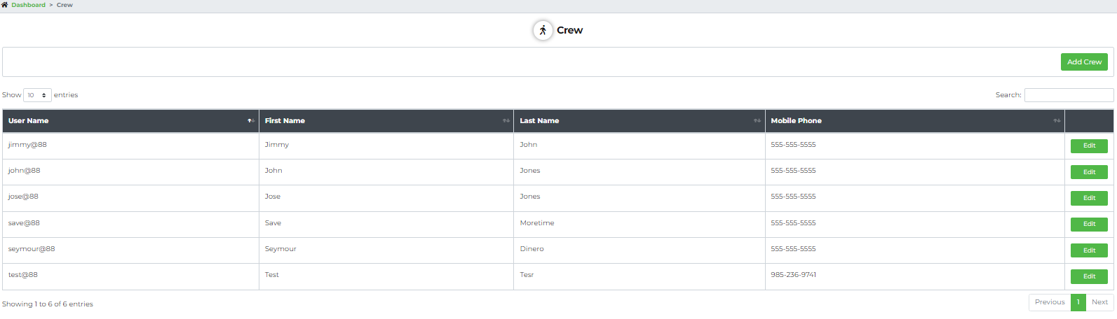 Crew dashboard with Lawnager Pro