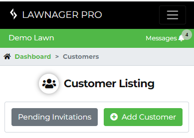 View pending invitations on Lawnager Pro